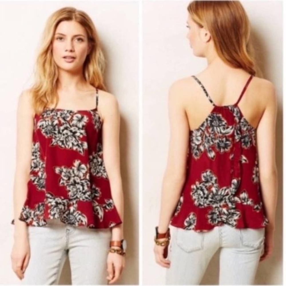 EUC: ANTHRO » MAEVE Zabella Silk Floral Cami Tank